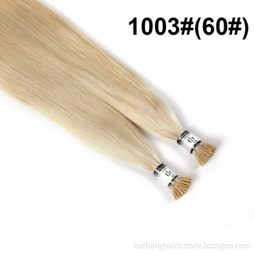 double drawn itip human hair extension hair remy vendor cuticle aligned virgin keratin straight i tip hair extensions wholesale